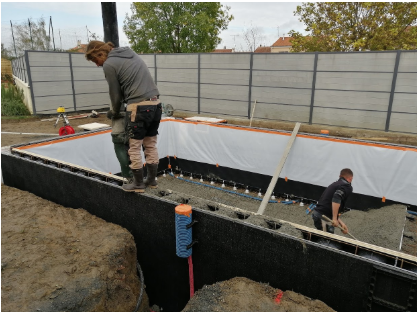 Coulage du béton Les Piscines du Faubourg