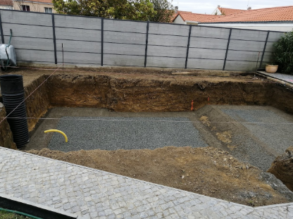 Etapes d'un chantier piscine à Cholet